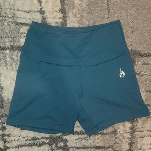 Ryderwear Blue Athletic Shorts High-Waisted Performance